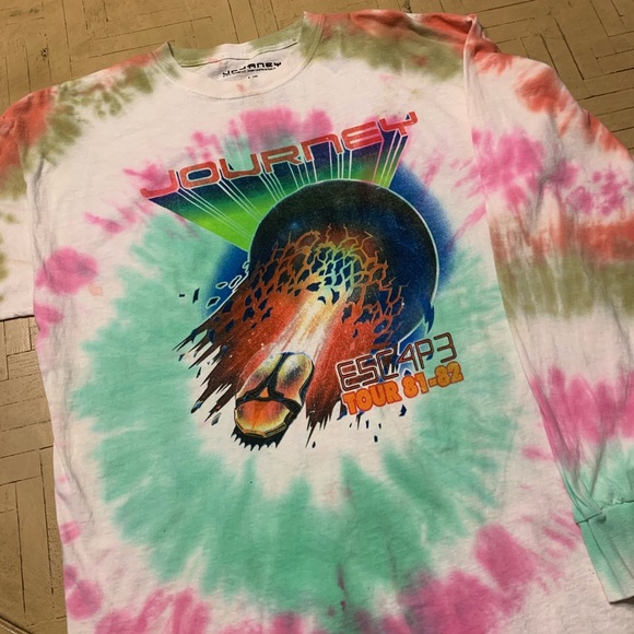 ❌SOLD❌ Journey Long Sleeve Tie Dye Shirt L - Picture 2 of 5